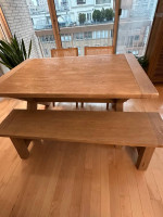 Toscana extending dining table and bench Pottery Barn