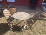 Outdoor Teak Folding Table and Chairs