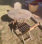Outdoor Teak Folding Table and Chairs