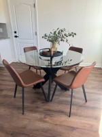 Refurbished Glass Dining Table Set by Pier One Imports - Like New!