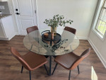 Refurbished Glass Dining Table Set by Pier One Imports - Like New!
