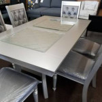 Antique glass top dinning table and chairs