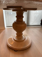 Travertine round kitchen / dining table