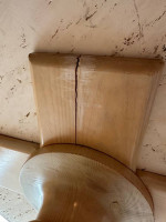 Travertine round kitchen / dining table
