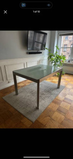deal: Italian Expandable Glass Dining Table: Jensen Lewis Made by BoTempi see de