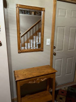 Entry way table & mirror