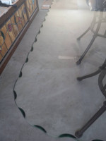 Glass Top Dining Table 66"× 42"