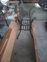 Glass Top Dining Table 66"× 42"