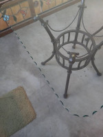 Glass Top Dining Table 66"× 42"