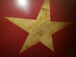 Farmhouse Red Round Americana Star Coffee Table