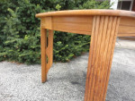 Wood table with painted design