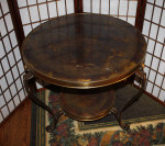 Elegant Etched Brass Table – three legs
