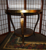 Elegant Etched Brass Table – three legs