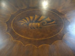 John Richards European Crossroads line Iron and Wood Inlay Table
