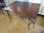 John Richards European Crossroads line Iron and Wood Inlay Table