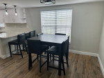 Ikea High Pub Table, 42"x42" square with matching high chairs