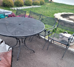 5pc Wrought Iron table and 4 chairs