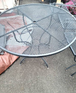 5pc Wrought Iron table and 4 chairs