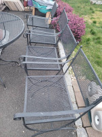 5pc Wrought Iron table and 4 chairs