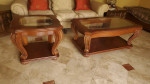 Set of (2) cherry wood coffee table