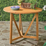 Safavieh Cloverdale Outdoor Patio Round Table - Natural
