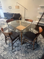 Mid-century Modern Dining Table Set (4 chairs)