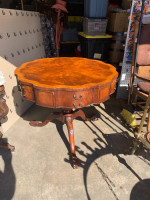 Antique Round Drum Table Weiman