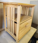 Wood End Table, Night Stand, Printer Stand, Speaker Stand