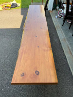 Wood table live edge