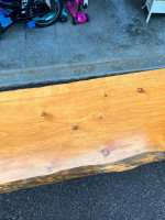 Wood table live edge