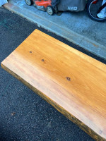 Wood table live edge