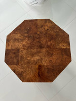 Burl Wood Octagon End Table 21” h x 18” w