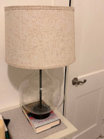 Glass table lamp