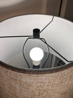 Glass table lamp
