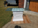 Custom alabama crimson tide foyer table