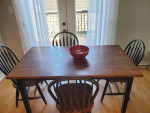 Hard Wood Dining Room Table & Chair Set