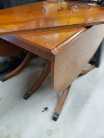 Double dropleaf dining table with insert