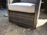 Patio Glider Swivel Chairs & Table Firepit