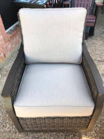 Patio Glider Swivel Chairs & Table Firepit