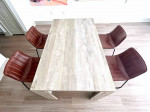 Dining table and four chairs