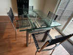 Glass Top Dining Table and Chairs
