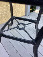 3' Black Patio bar table