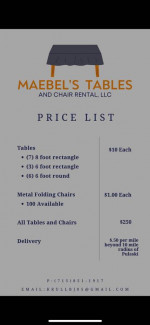 Table and Chair Rentals