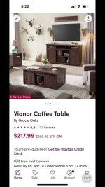 Brand new unopened living room table