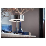 2 TABLE LAMPS CHROME METAL OOP Stockholm 2017 Dimmable LED Pair