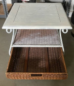 Heavy Side Table with Middle Drawer