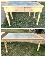 Dining Table / Kitchen Table / Craft Table & Tall Side Table Set