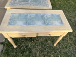 Dining Table / Kitchen Table / Craft Table & Tall Side Table Set