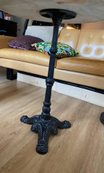 White Marble Top Antique Table with Clawfoot Base