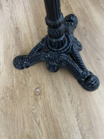 White Marble Top Antique Table with Clawfoot Base